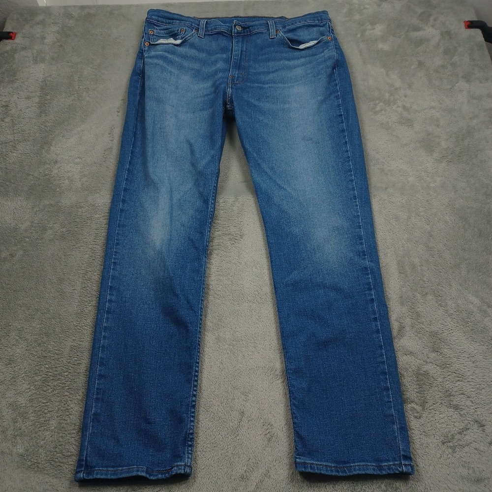 Levis 511 Jeans Mens 38x32 Blue Denim Slim Fit Distressed‎ Pockets Cotton